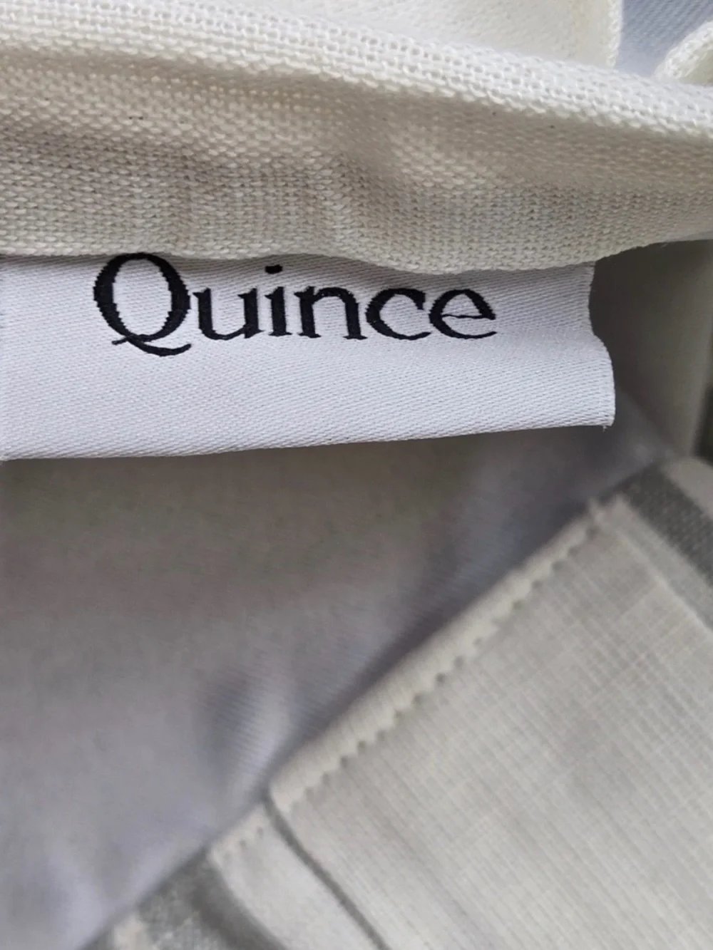 NWOT QUINCE Set 48x84 Coastal Stripe Sage Linen Cotton True Blackout Curtain